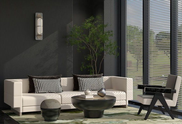 Fluted And Charcol Panel
